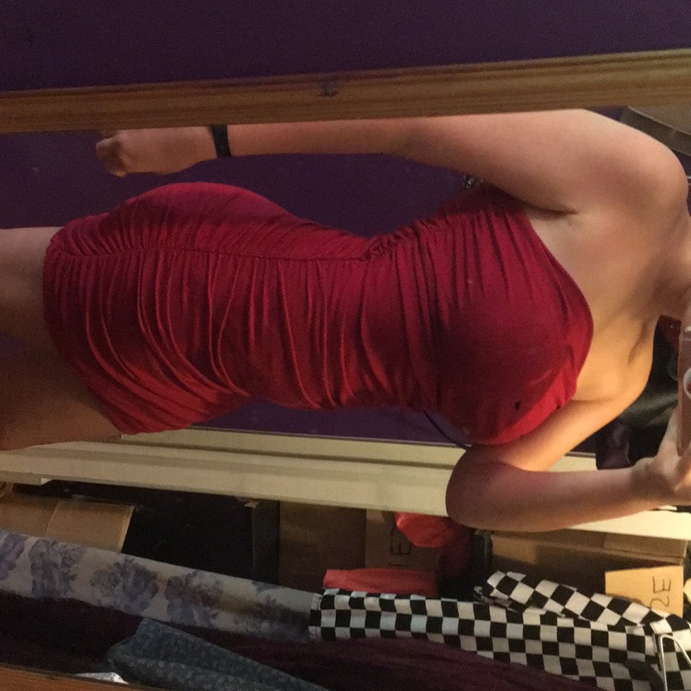 Strapless Red Dress